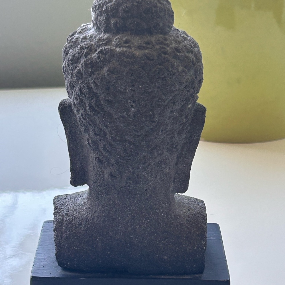 Stone Buddha Head Sculpture - Picture 3 of 9
